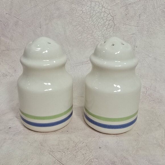 PFALTZGRAFF Cloverhill Bands Salt & Pepper Shaker Set -  3/6 Holes USA - Picture 1 of 5